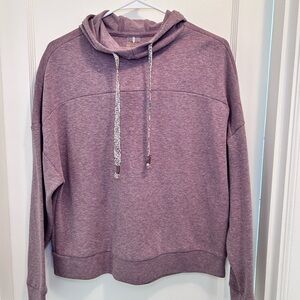 CALIA Purple Heathered Pullover Hoodie Sweatshirt